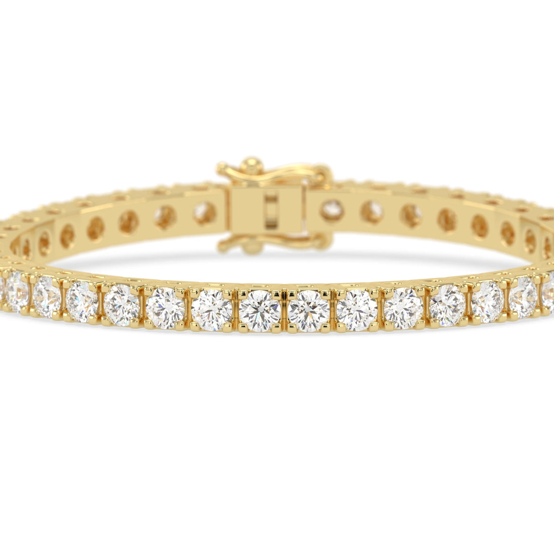 10 CTW Round Cut Lab Grown Diamond Tennis Bracelet - View 2