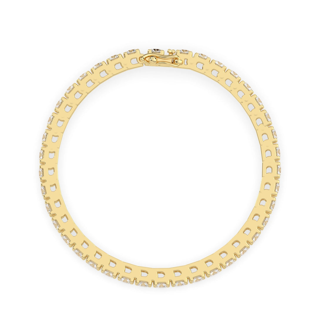10 CTW Round Cut Lab Grown Diamond Tennis Bracelet - View 5