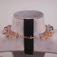 Luxury Multi Color Oval Cut CZ Statement Necklace Set