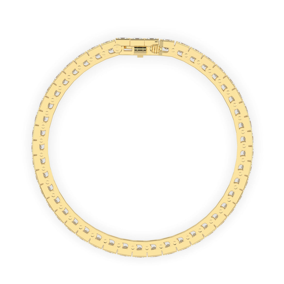 17.63 CTW Princess Cut Lab Grown Diamond Tennis Bracelet - View 5