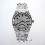 Studded Moissanite Iced Out Automatic Movement Stainless Steel Watch