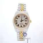 VVS Round Moissanite Roman Numbers Women's Watch