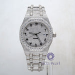 Luxuries Iced Out Round Moissanite Arabic Numericals Automatic Watch For Men