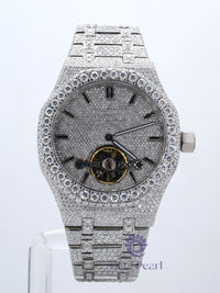 VVS Moissanite Chronograph Stainless Steel Belt Stylish Watch
