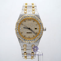 Luxury Round Moissanite Fully Iced Out Automatic Bust Down Watch