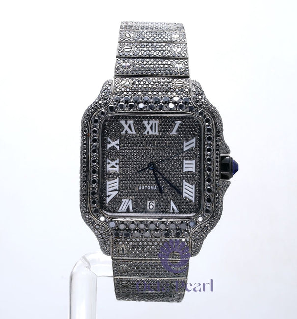 Full Black Moissanite Iced Out Hip Hop Men's Watch