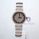 Full Ice Out Round Moissanite Stainless Steel Women's Wrist Watch