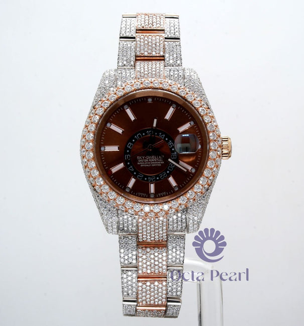 Hip Hop Luxury Full Iced Out Round Moissanite Watch For Rappers