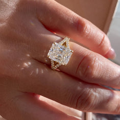 OctaPearl 3.5 ct Radiant Cut Split Shank Lab Grown Diamond Engagement Ring - alternate view