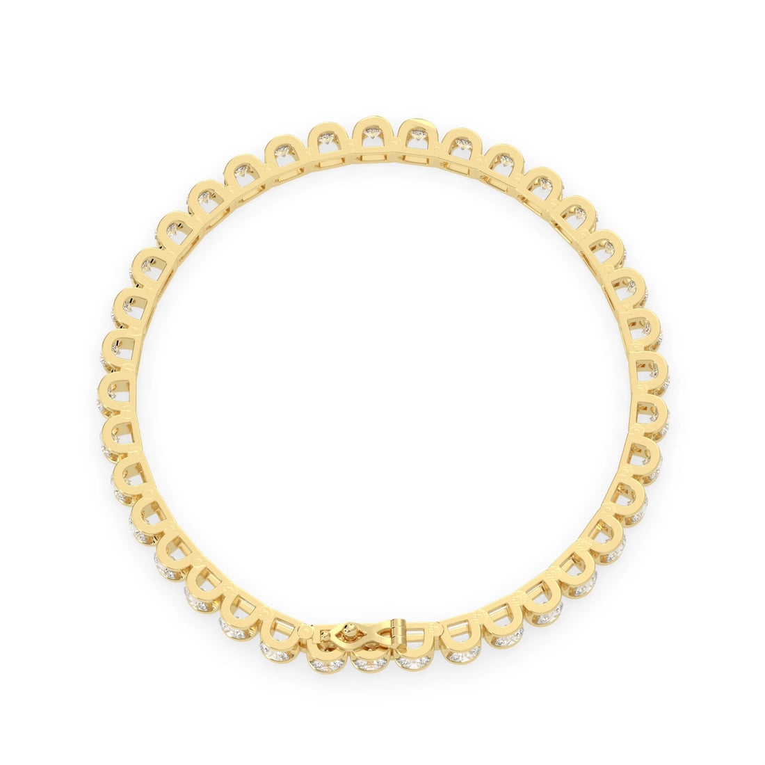 8 CTW Round Cut Lab Grown Diamond Tennis Bracelet - View 5