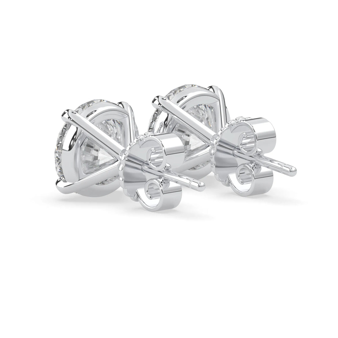 OctaPearl IGI Certified Round Cut Lab Grown Diamond Stud Earrings - 4.00 CTW