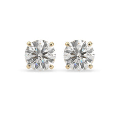 OctaPearl IGI Certified Round Cut Lab Grown Diamond Stud Earrings - 4.00 CTW - alternate view
