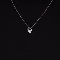 Butterfly pendant necklace on a black background, Butterfly Moissanite Pendant Necklace – Marquise and Round Cut Stones, Dainty Gold Necklace