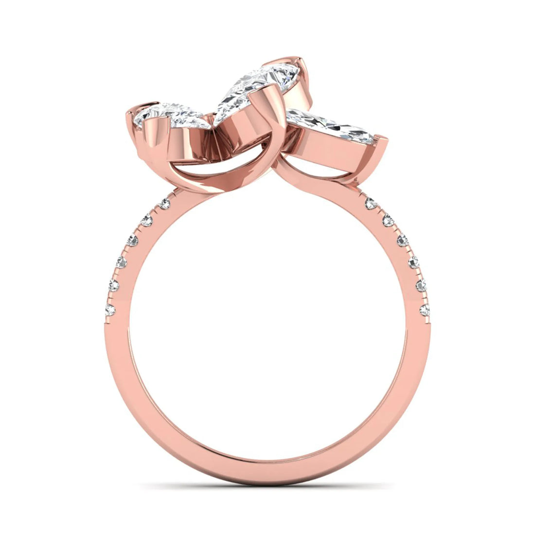 OctaPearl Lab Grown Diamond Floral Ring | TWC