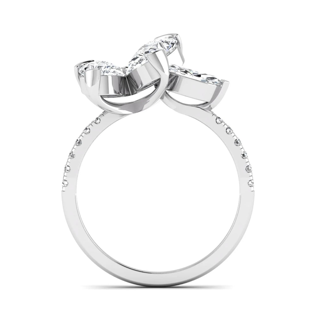 OctaPearl Lab Grown Diamond Floral Ring | TWC