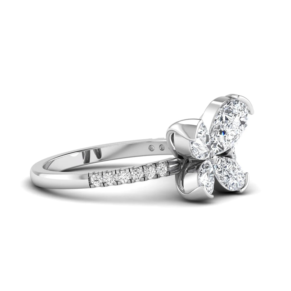 OctaPearl Lab Grown Diamond Floral Ring | TWC