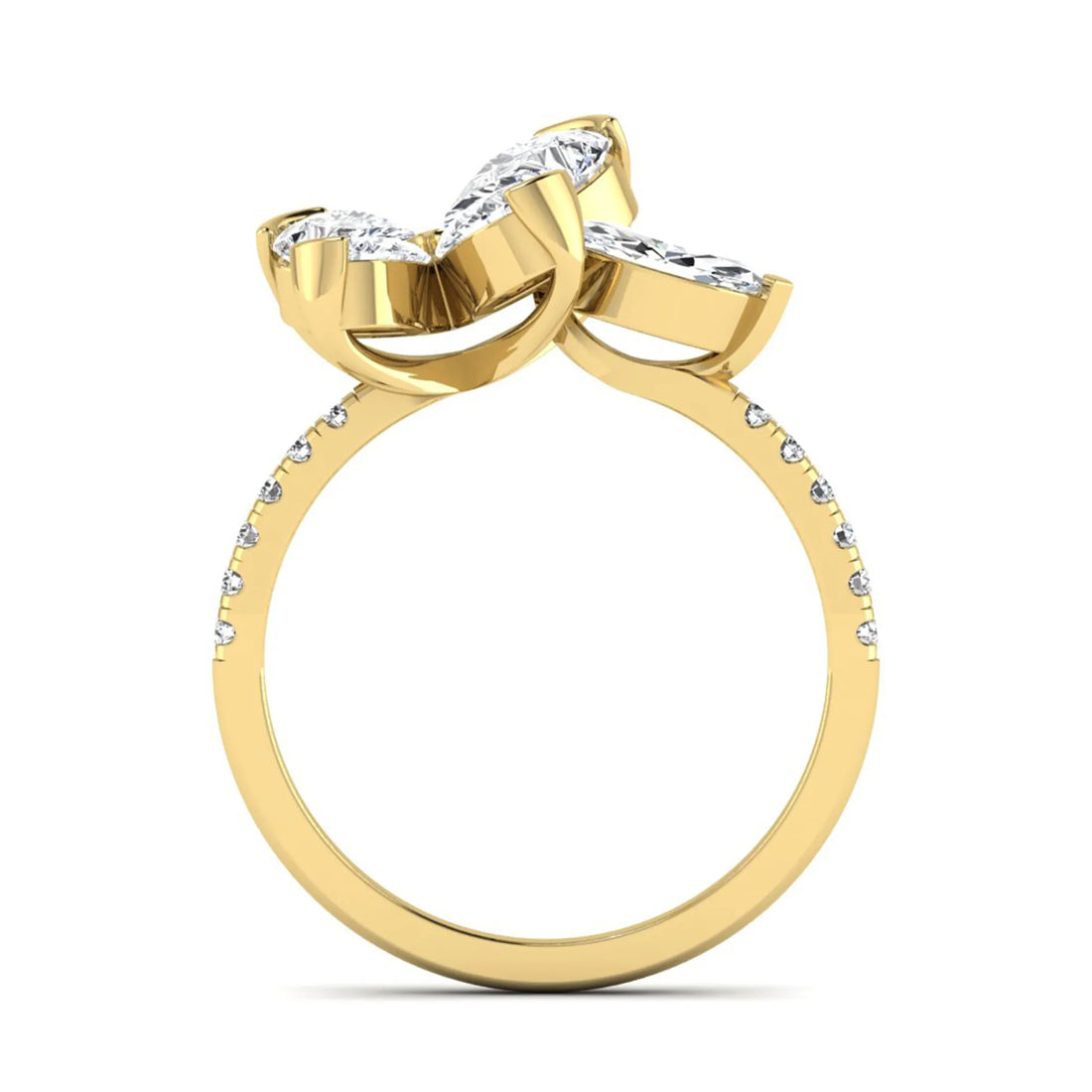 OctaPearl Lab Grown Diamond Floral Ring | TWC