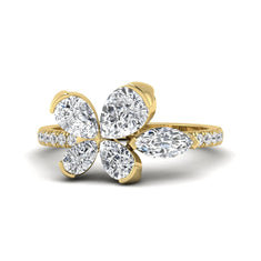 OctaPearl Lab Grown Diamond Floral Ring | TWC