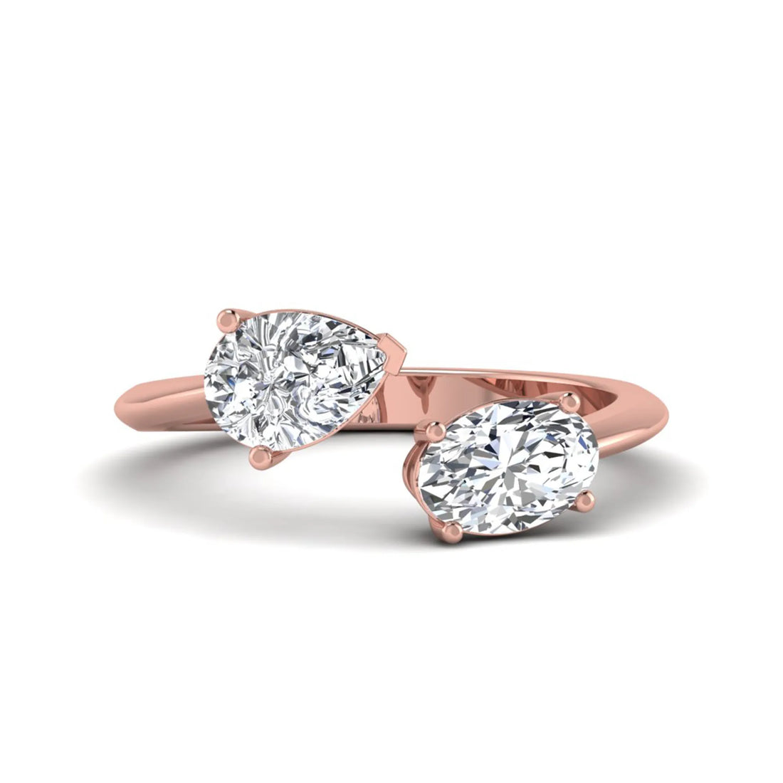 OctaPearl Pear & Oval Lab Grown Diamond Toi et Moi Ring
