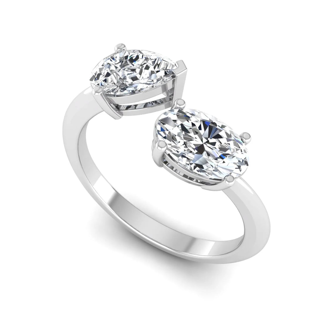 OctaPearl Pear & Oval Lab Grown Diamond Toi et Moi Ring