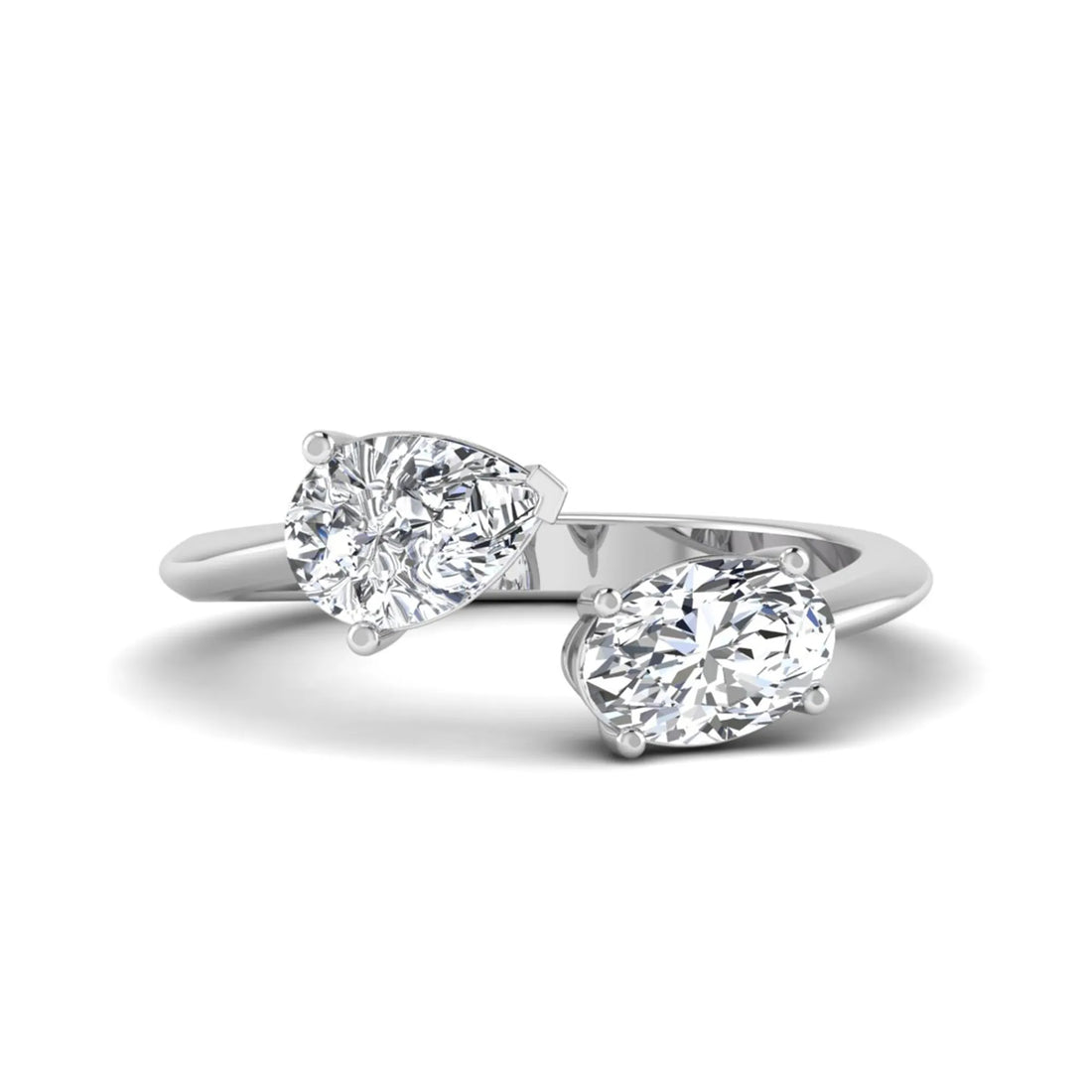 OctaPearl Pear & Oval Lab Grown Diamond Toi et Moi Ring