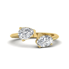 OctaPearl Pear & Oval Lab Grown Diamond Toi et Moi Ring