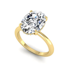 4.00 ct IGI Certified Oval Cut Lab grown Diamond Engagement Ring - alternate view