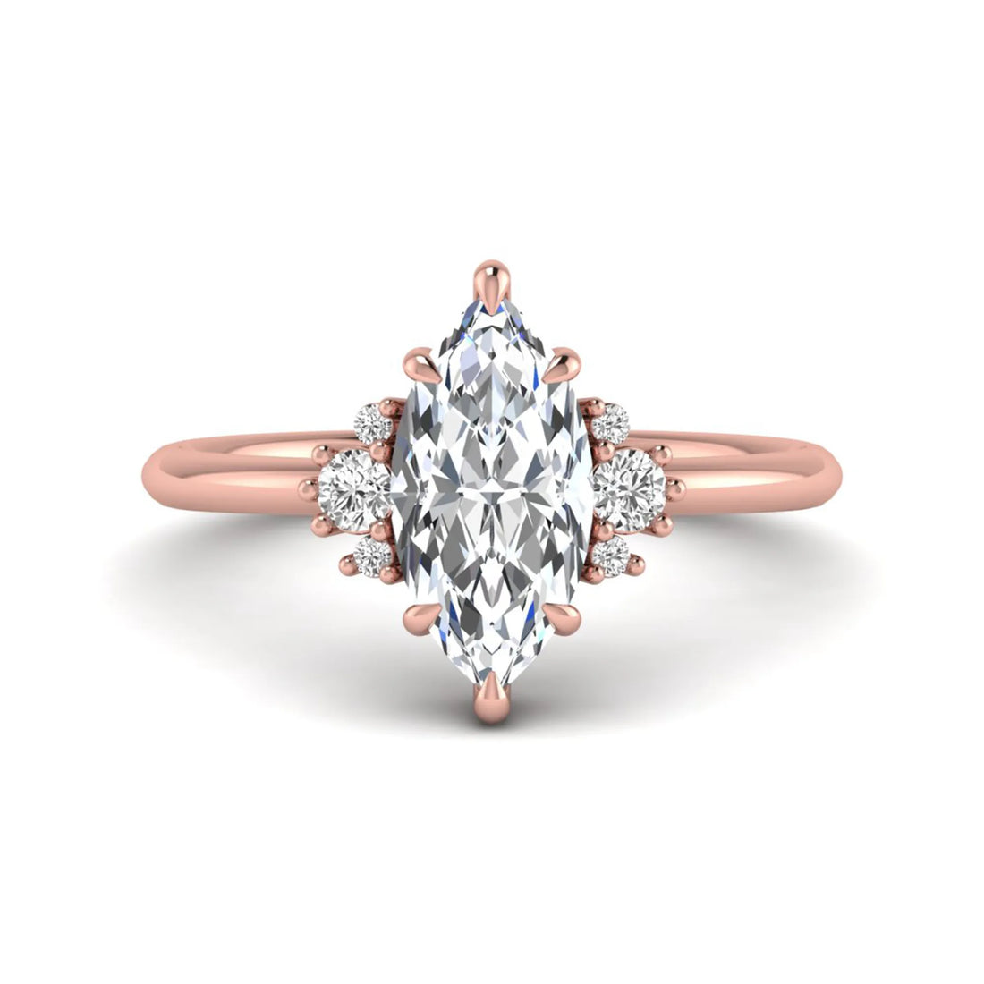 OctaPearl 1.5 ct Marquise Cut Lab Grown Diamond Engagement Ring
