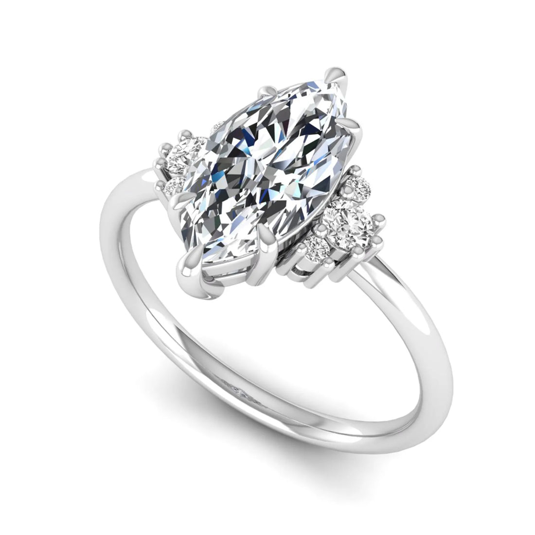 OctaPearl 1.5 ct Marquise Cut Lab Grown Diamond Engagement Ring