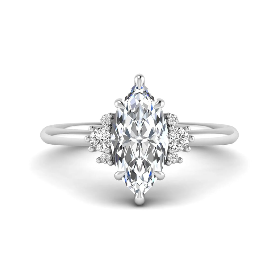 OctaPearl 1.5 ct Marquise Cut Lab Grown Diamond Engagement Ring