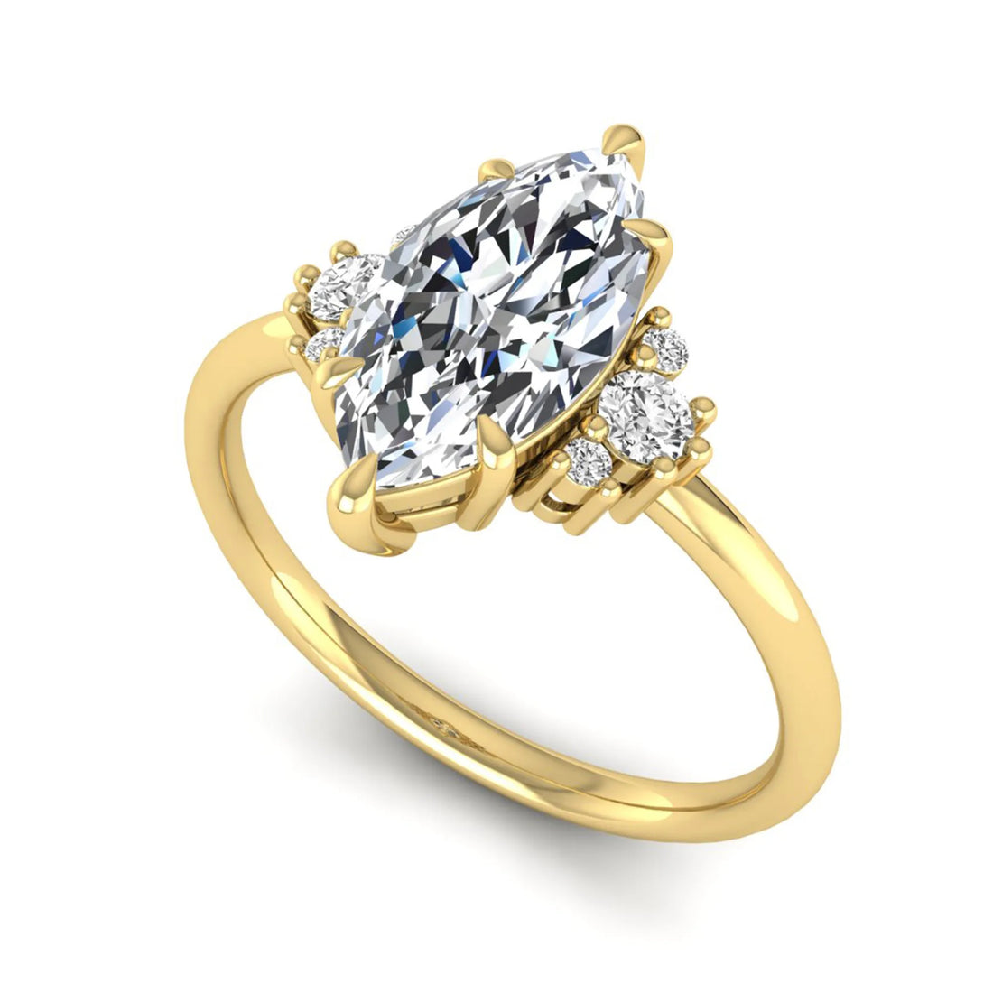 OctaPearl 1.5 ct Marquise Cut Lab Grown Diamond Engagement Ring