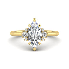 OctaPearl 1.5 ct Marquise Cut Lab Grown Diamond Engagement Ring