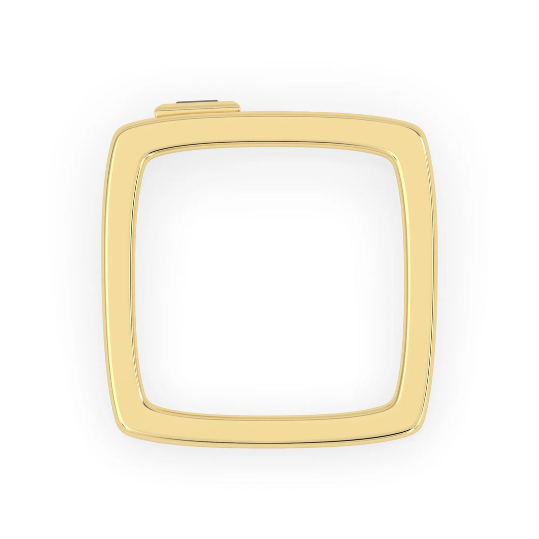 OctaPearl Bezel Set Baguette Solitaire Lab Grown Diamond Open Frame Men's Statement Ring