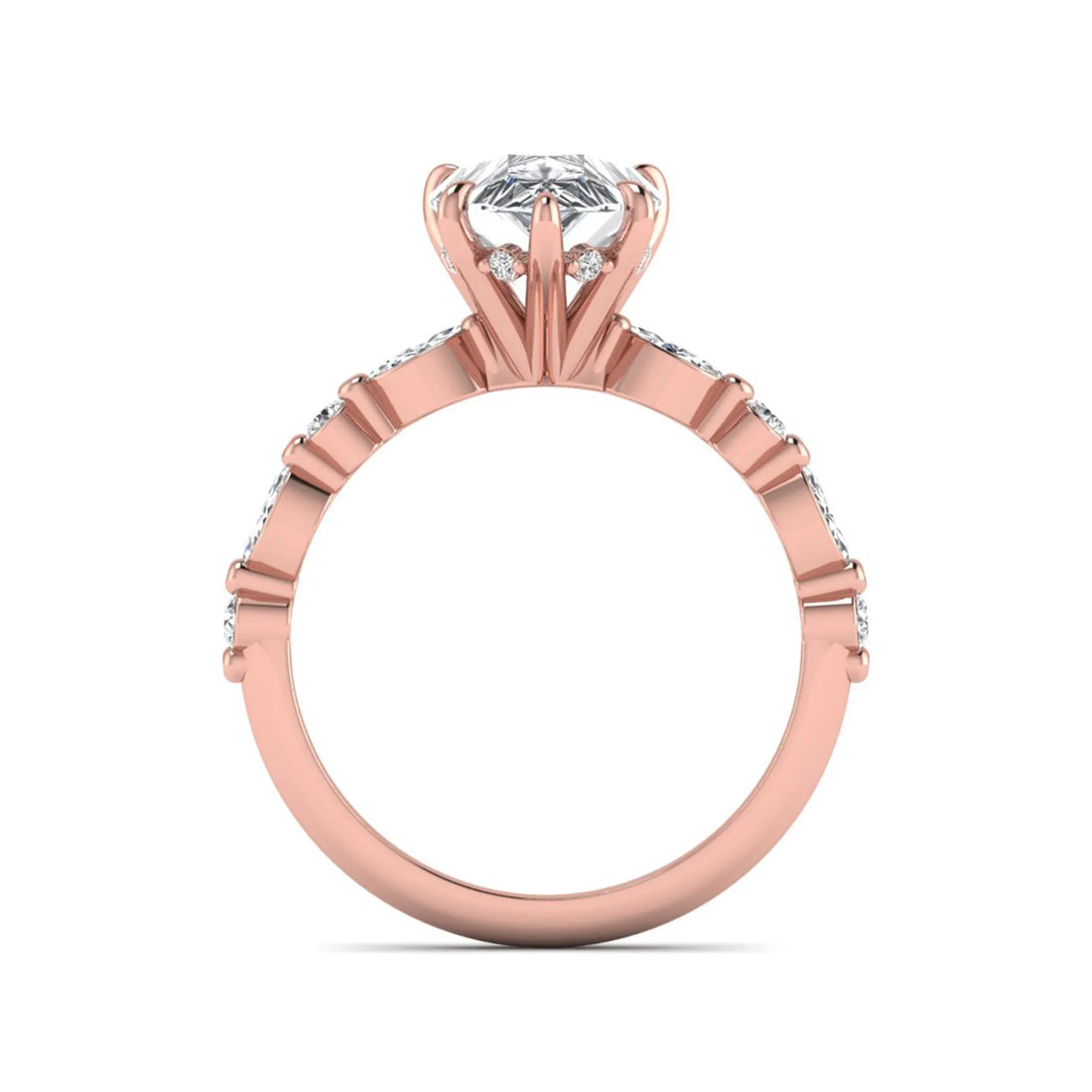 OctaPearl 2.5 ct Pear Cut Prong Set Lab Grown Diamond Engagement Ring