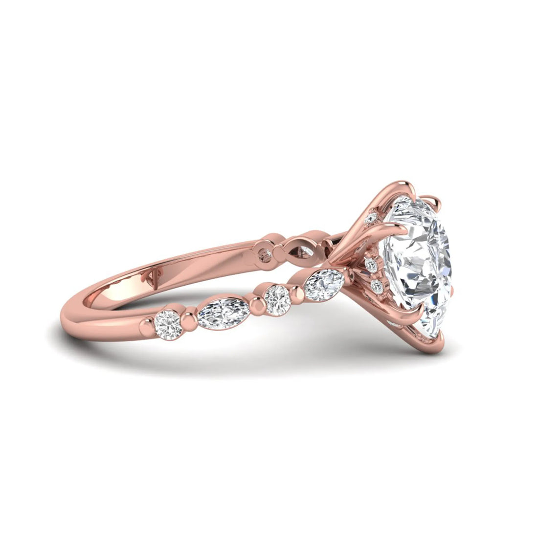 OctaPearl 2.5 ct Pear Cut Prong Set Lab Grown Diamond Engagement Ring