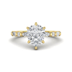 OctaPearl 2.5 ct Pear Cut Prong Set Lab Grown Diamond Engagement Ring