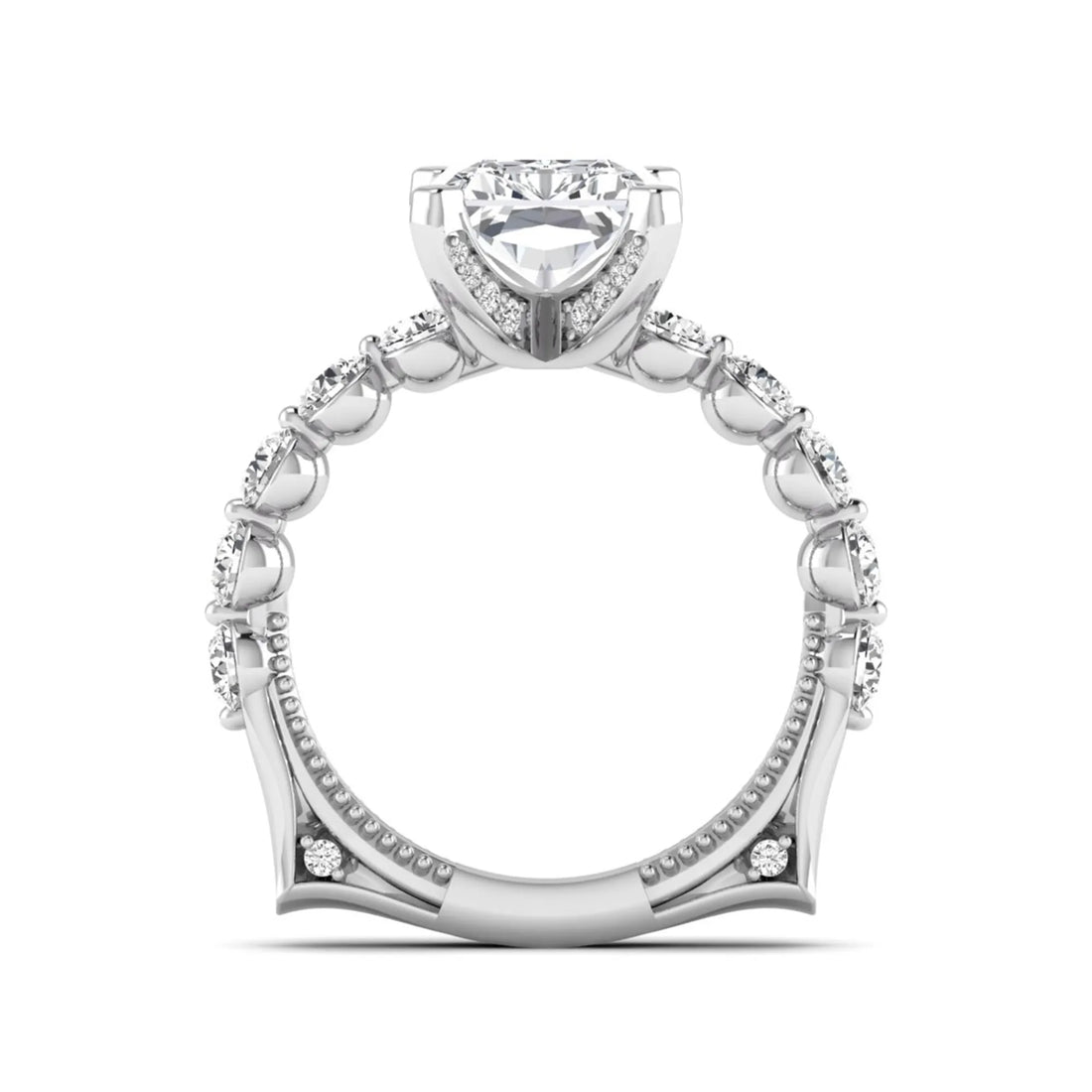 OctaPearl 4 ct Radiant Cut Prong Set Lab Grown Diamond Engagement Ring