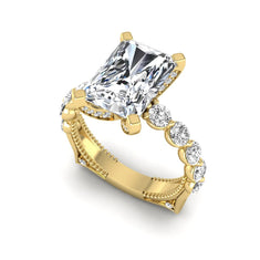 OctaPearl 4 ct Radiant Cut Prong Set Lab Grown Diamond Engagement Ring - alternate view