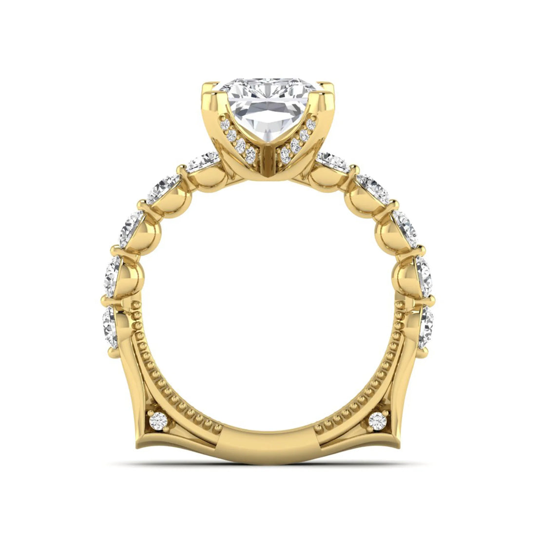 OctaPearl 4 ct Radiant Cut Prong Set Lab Grown Diamond Engagement Ring