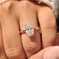 OctaPearl 4.50 ct Cushion Cut Lab Grown Diamond Solitaire Engagement Ring