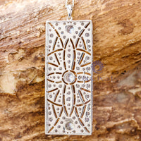 Moissanite Floral Inspire Vintage Style Long Pendant For Women