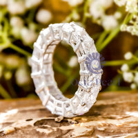 Princess Cut Full Eternity Band For Women