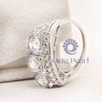 Antique 3-Stone Moissanite Ring