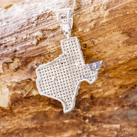 Men Or Women’s Round Moissanite Texas State Map Hip Hop Pendant