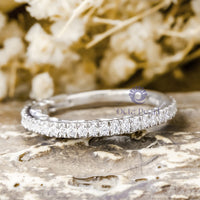 Pave-Set Half Eternity Band With Filigree