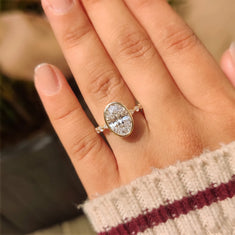 3.50 Carat Bezel Set Oval Lab Grown Diamond Pave Engagement Ring - alternate view
