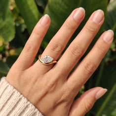 1.50 Carat Pear East West Lab Grown Diamond Solitaire Engagement Ring - alternate view