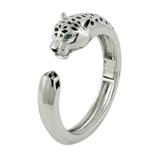 Panther Head Men’s Bracelet – Luxury Animal Cuff Bangle for Him