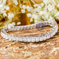 Bar Setting Princess Cut CZ Stone Classic Tennis Bracelet For Men & Women