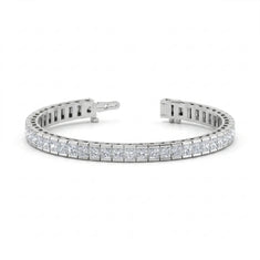 Bar Setting Princess Cut CZ Stone Classic Tennis Bracelet For Men & Women